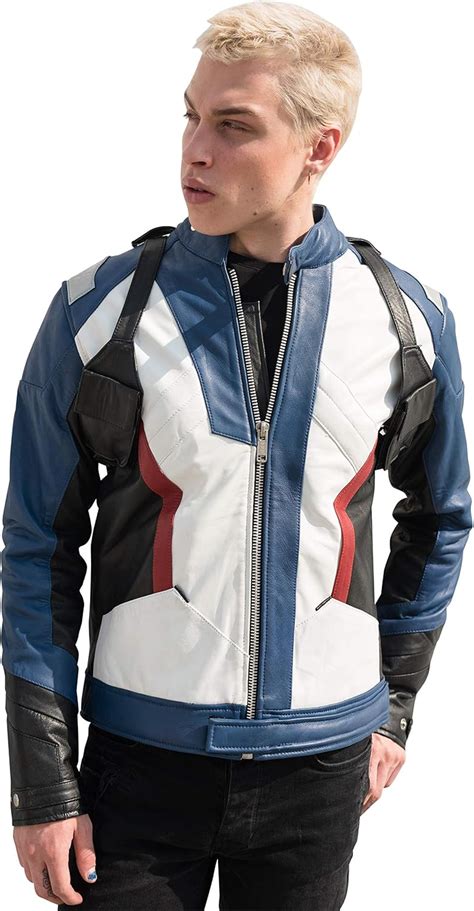 sodlier 76 jacket replica leather|Luca Jackets Men's Soldier 76 Leather Jacket and Straps (Cosplay .